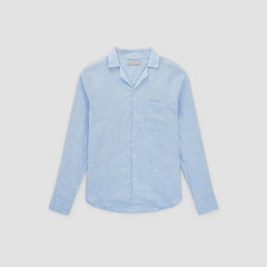 The Relaxed Linen Long-Sleeve Shirt | Light Blue