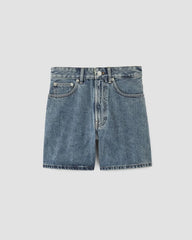 The A-Line Denim Short | Mid Blue