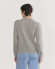 The Classic Polo in Cashmere | Light Heather Grey