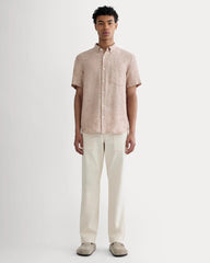 The Classic Short-Sleeve Shirt in Linen | Burlwood Chambray