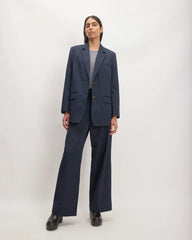 The Oversized Blazer in Buttersmooth | Navy / Bone