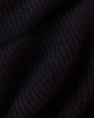 The Cashmere Fine Rib Beanie | Black
