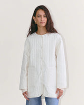 The Midi Quilted Liner | Bone