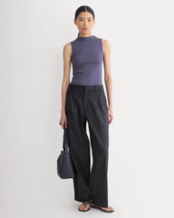 The Luxe Rib Funnel-Neck Tank | Graystone