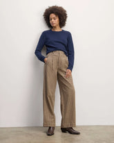The Draper Pant in Wool | Camel Houndstooth