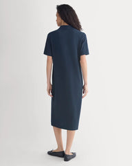 Pique Polo Short-Sleeve Dress | Navy