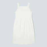The Seersucker Midi Dress | White