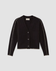 The Good Merino Wool Cardigan | Black / Buttermilk