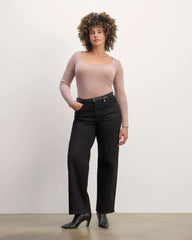 The Square Neck in Cashmere | Dusty Rose