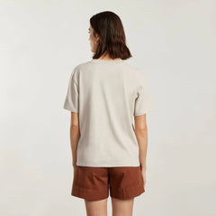 The Vintage V-Neck Hemp Tee | Moonlit Cloud