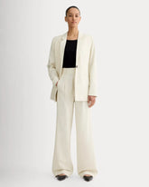 The Draper Pleated Pant in Buttersmooth | Heathered Oat | 32" Inseam