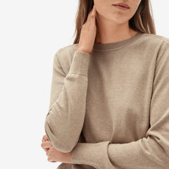 The Organic Cotton Crewneck Sweater | Tan
