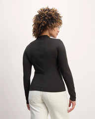 The Form Funnel-Neck Tee | Black