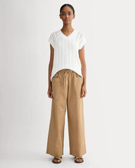 The Mesh Cable Vest in Everyday Cotton | White