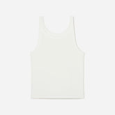 The Pima Micro-Rib Short Tank | White