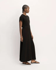 The TENCEL™ Short-Sleeve Midi Dress | Black
