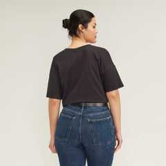 The Organic Cotton Slouchy V-Neck | Vintage Black