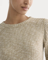 The Cozy Rib Long-Sleeve Tee | Cornstalk / Bone Twist
