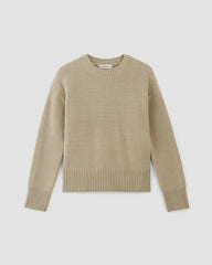 The Cotton Honeycomb Square Crew | Trench Coat Khaki