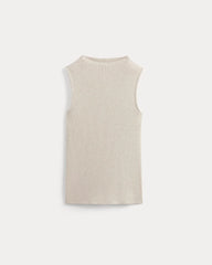 The Luxe Rib Funnel-Neck Tank | Heathered Oat