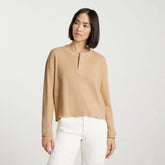 The Organic Cotton Waffle Henley | Sesame