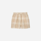 The Linen Boxer Short | Iced Coffee Grid