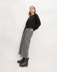 The Boxy Crew in Cashmere | Black
