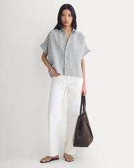 The Boxy Shirt in Linen | Agave Green