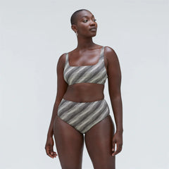 The High-Rise Hipster Bottom | Black / Canvas
