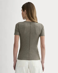 The Luxe Rib Crew | Heathered Fatigue