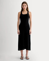 The Crochet Knit Tank Dress | Black