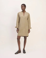 The Long-Sleeve Utility Mini Dress | Trench Coat Khaki