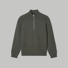 The Felted Merino Half-Zip Sweater | Kambaba