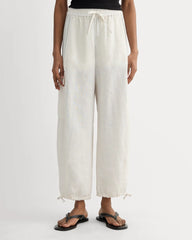 The Cargo Curve Pant in Linen | Natural Chambray
