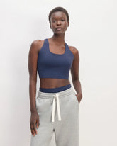 The Perform Longline Bra | Ocean Blue