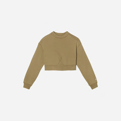 The Organic Cotton Cropped Crew | Fennel Seed