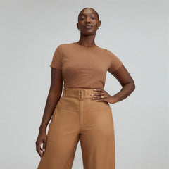 The Organic Cotton Crew Tee | Carob Brown