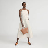 The Structured Cotton Bell Dress | Bone