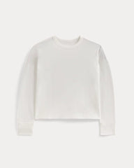 Oversized Boxy Crew in Essential Cotton | White