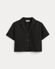 Cotton Gauze Resort Shirt | Black