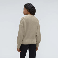 The Texture Cotton Crew | Trench Coat Khaki