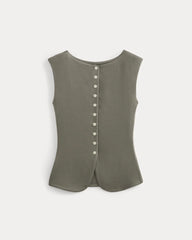 Sleeveless Button-Up in Butterluxe | Taupe