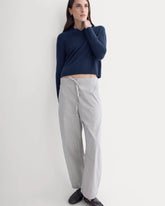 The Easy Barrel Pant | Canvas Tan / Navy