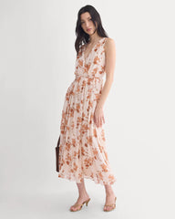 Maxi Dress in Silk Georgette | Soft Floral