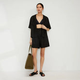 The Linen Workwear Shirt | Black