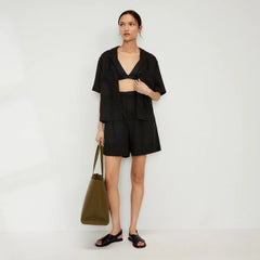The Linen Workwear Shirt | Black