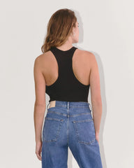 The Luxe Rib Racerback Tank | Black
