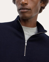 The Quarter-Zip in Cashmere | Navy
