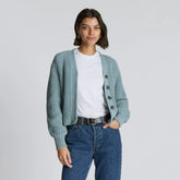 The Texture Cotton Cardigan | Blue Shadow