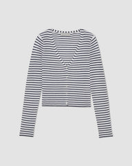 The Cardigan in Ultrasoft Merino | Bone/Navy
